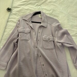 Aerie Light Purple Waffle Knit Top